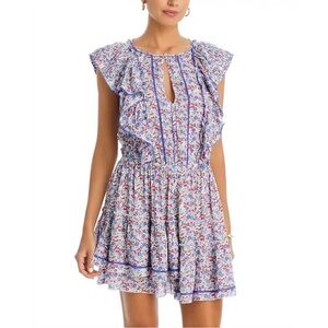 Poupette St Barth Bambi Mini Dress Blue Jardin